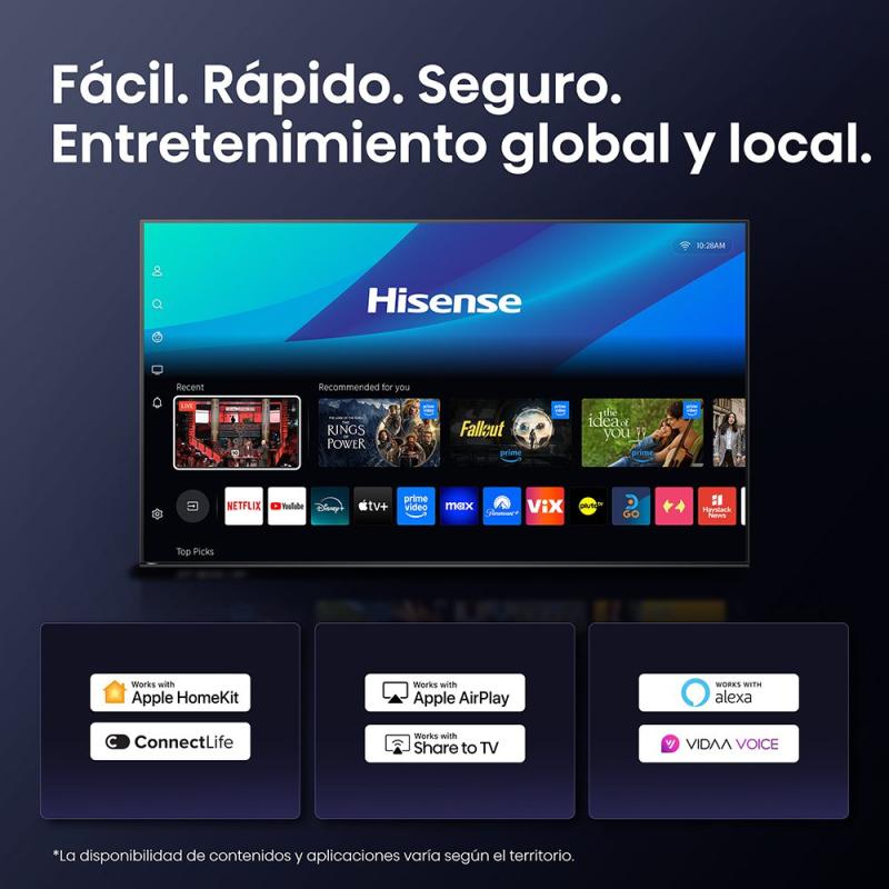 Hisense TELEVISOR SMART TV 58" QLED 4K UHD VIDAA Q6QV